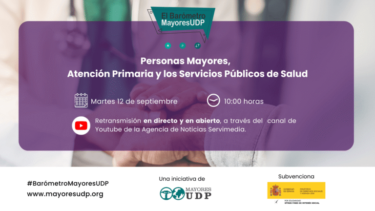 UDP presentará el informe sobre mayores y atención sanitaria el 12 de septiembre