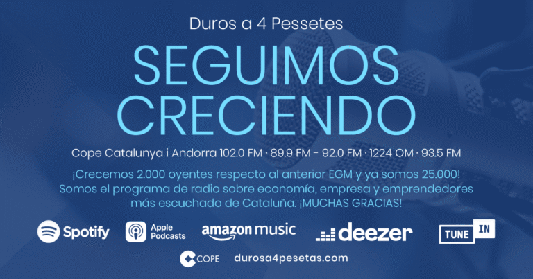 Duros a 4 Pesetas se consolida como el mejor programa de economía de la radio en Cataluña