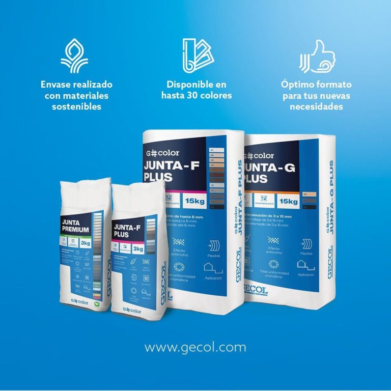 GECOL presenta el rebranding de su gama de juntas de colocación G#color
