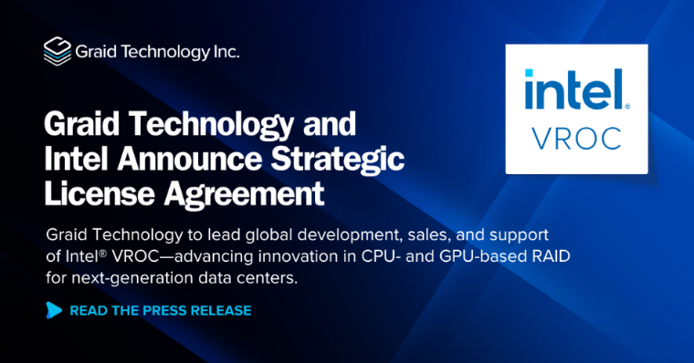 Graid Technology firma un acuerdo estratégico de licencia con Intel para impulsar la innovación en RAID