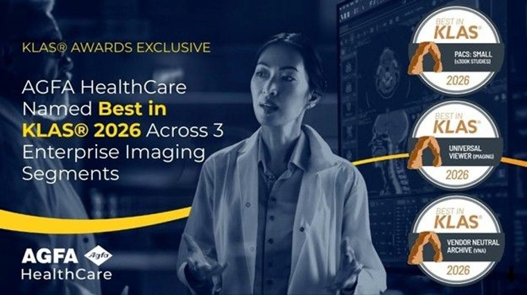 AGFA HealthCare, reconocida como Best in KLAS 2026 en tres segmentos de Enterprise Imaging en Estados Unidos