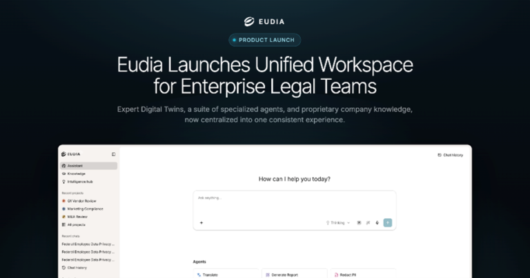 Eudia lanza un espacio de trabajo unificado para equipos legales empresariales