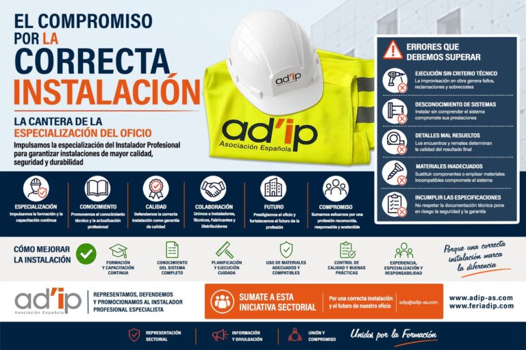AD’IP Asociación Española impulsa ‘El Compromiso por la Correcta Instalación’ desde FERIAD’IP 2026